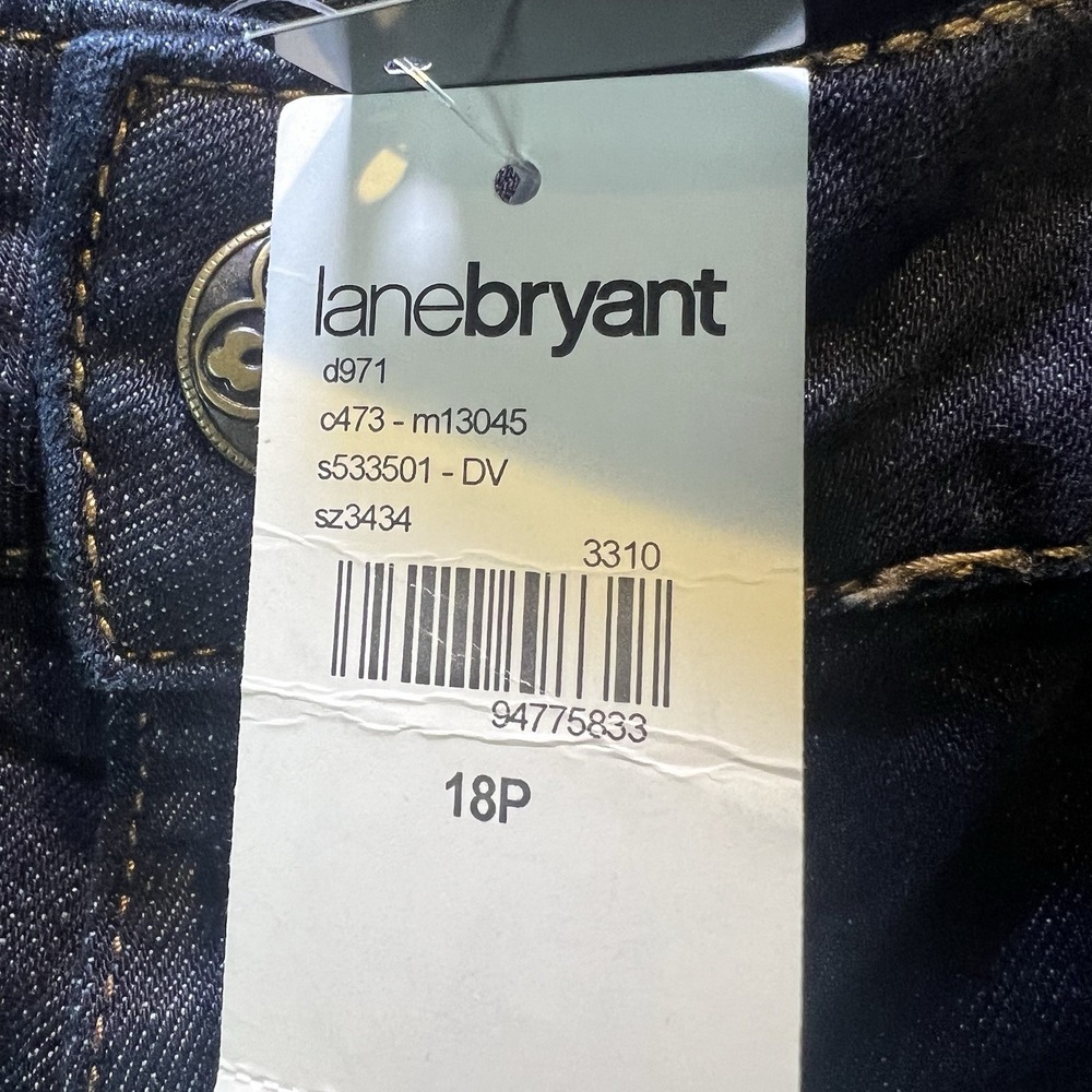 Lane‎ Bryant Womens Distinctly Boot 18 Blue Denim Cotton Stretch Bootcut NWT - Picture 3 of 9
